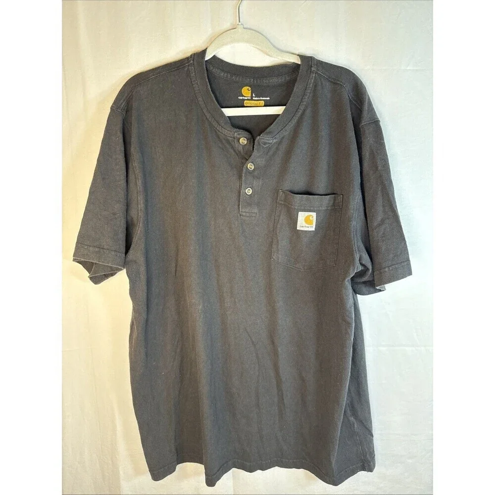 Men’s Carhartt Black Short Sleeve T Shirt Size Large Preowned